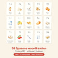 58 printbare Spaanse woordkaarten voor kinderen uit Abuela's Kookboek
